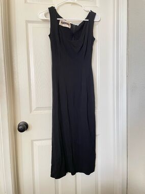 Plein Sud Black Maxi Dress with Cowl Neck